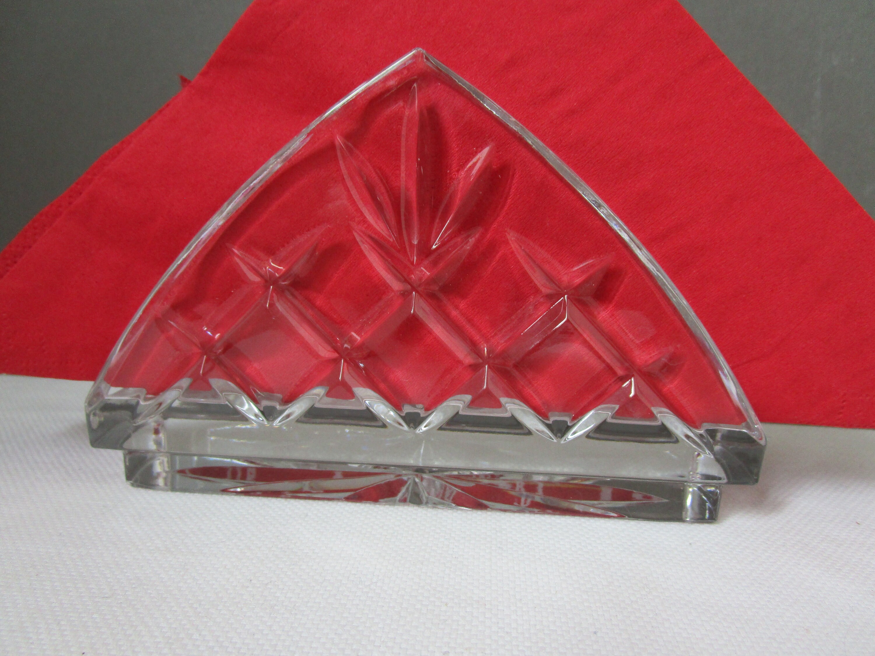 Cut Glass NAPKIN HOLDER Vintage Glass Retro Glass Glass Etsy