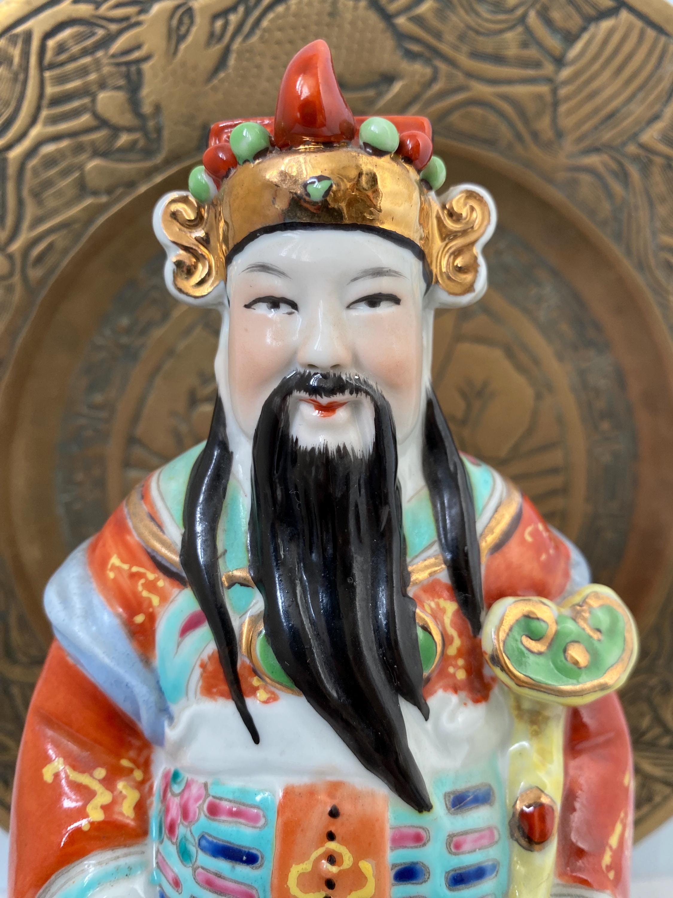 ヴィンテージ中国製置物セット 幸運・繁栄・長寿の神様 3体セット 