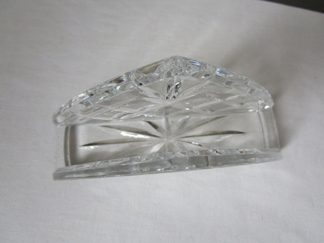 Cut Glass NAPKIN HOLDER Vintage Glass Retro Glass Glass Etsy