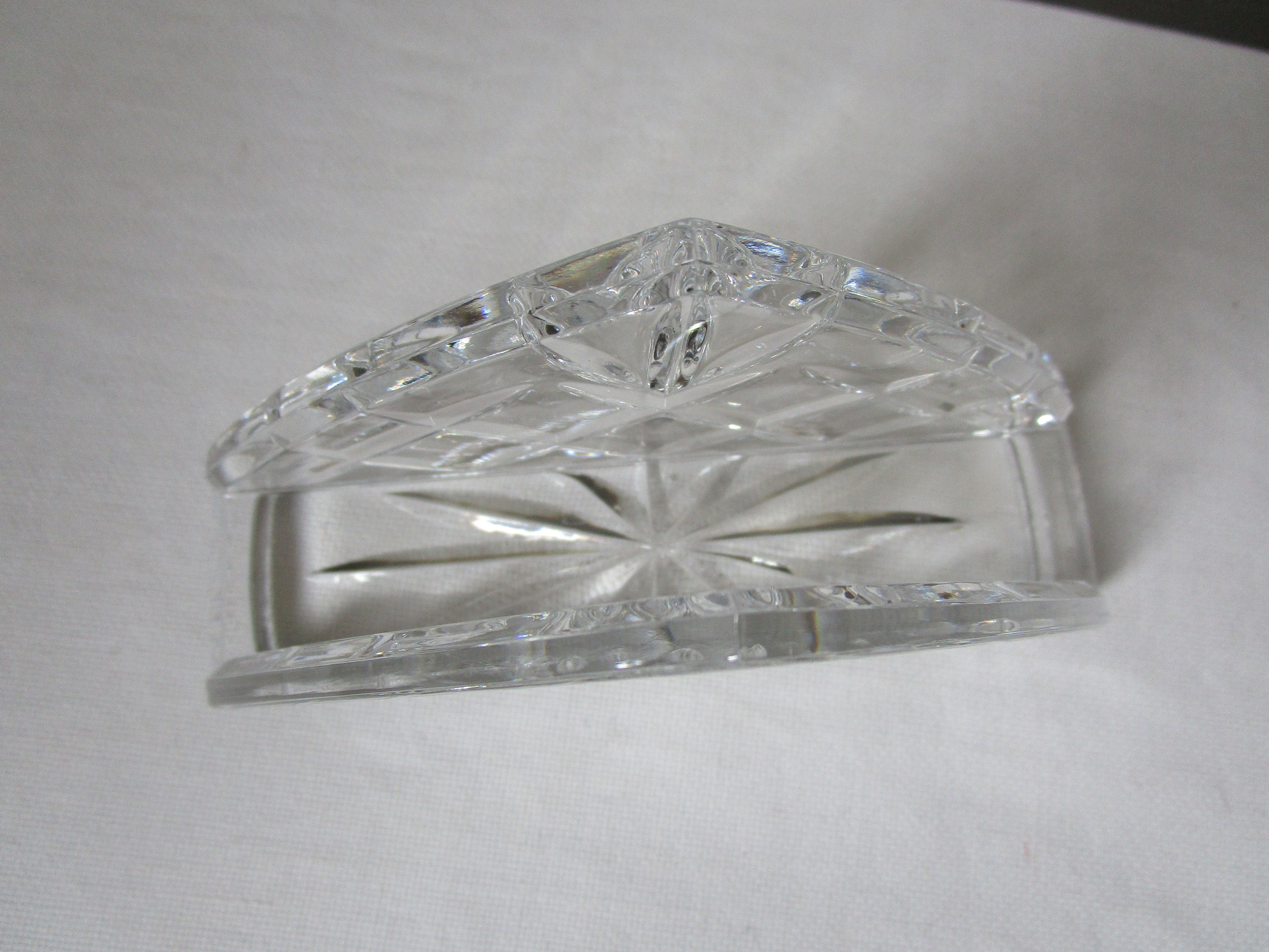 Cut Glass NAPKIN HOLDER Vintage Glass Retro Glass Glass Etsy