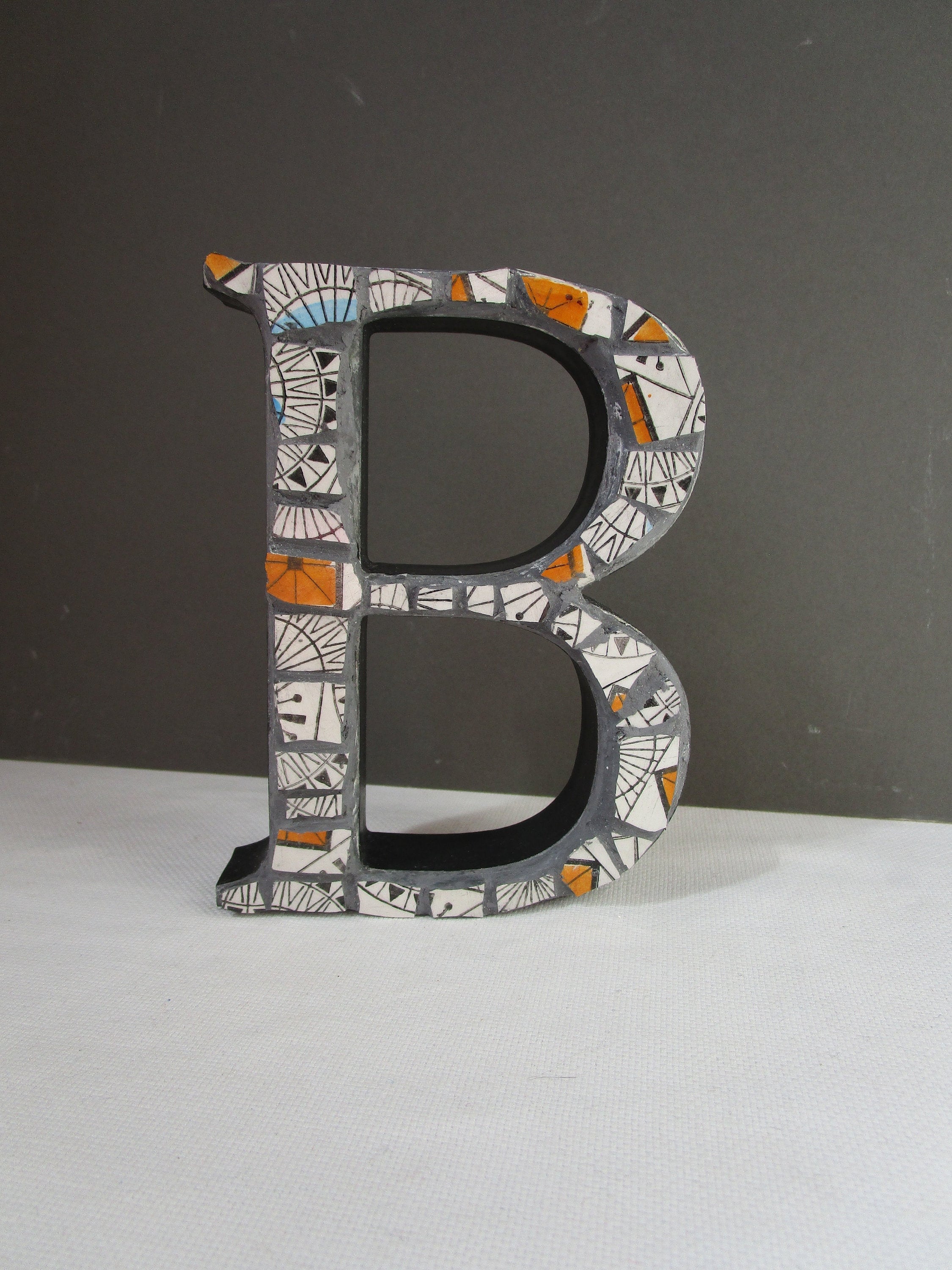MOSAIC Letter 'B' Mid Century Vintage China Kathie Etsy UK