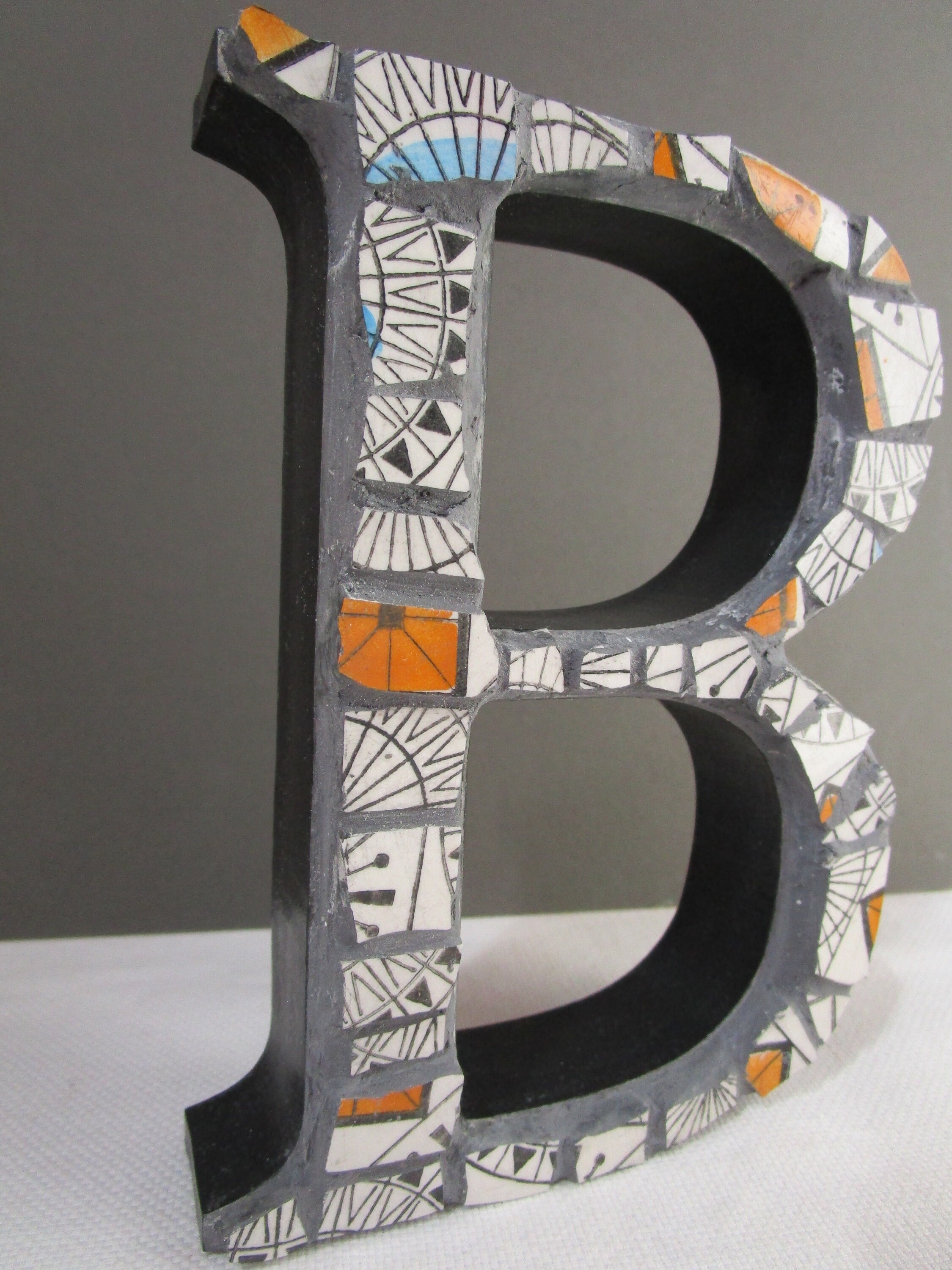 MOSAIC Letter 'B' Mid Century Vintage China Kathie Etsy UK