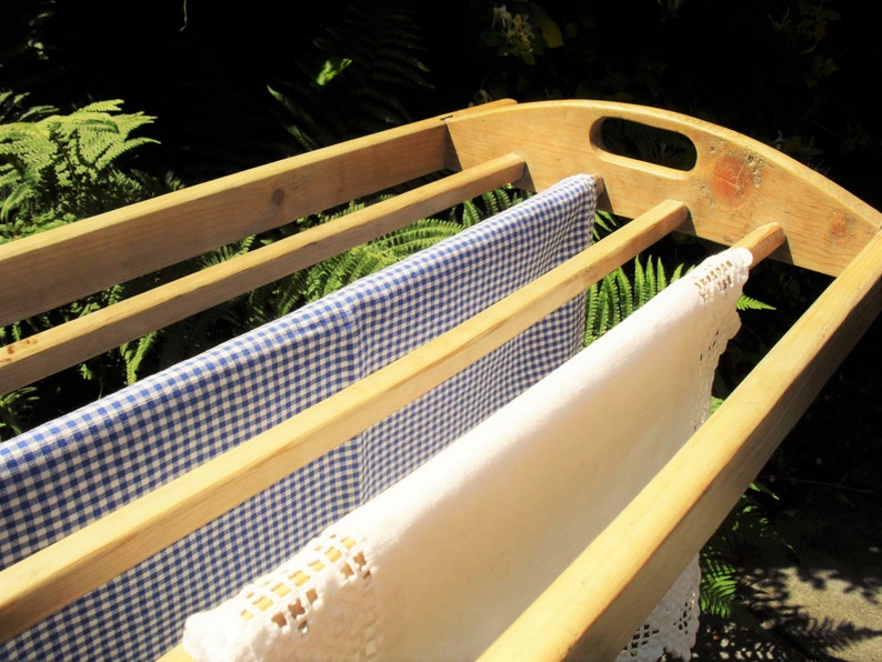 PRIMITIVE Handmade Wooden Laundry DRYING RACK Vintage ...