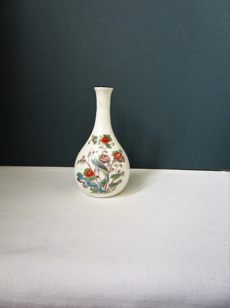 Wedgwood Kutani Crane Bone China BUD VASE Retro 80s China Vase Etsy
