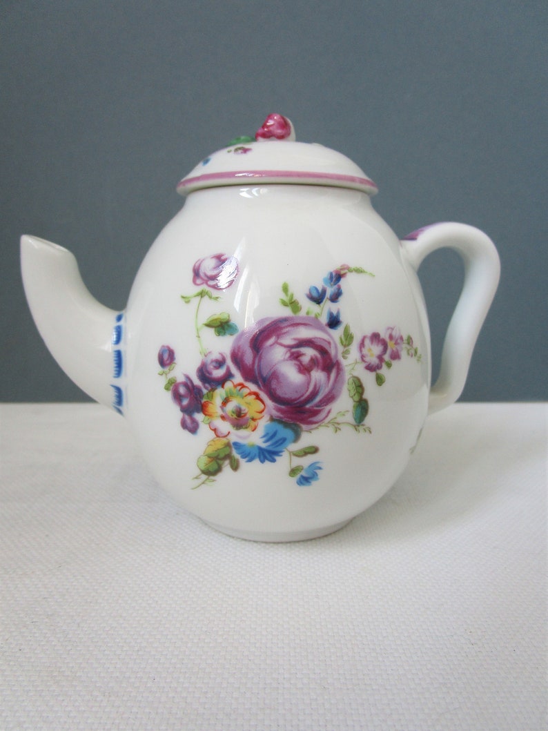 MENNECY Miniature Teapot Franklin Mint Reproduction 1700s Etsy