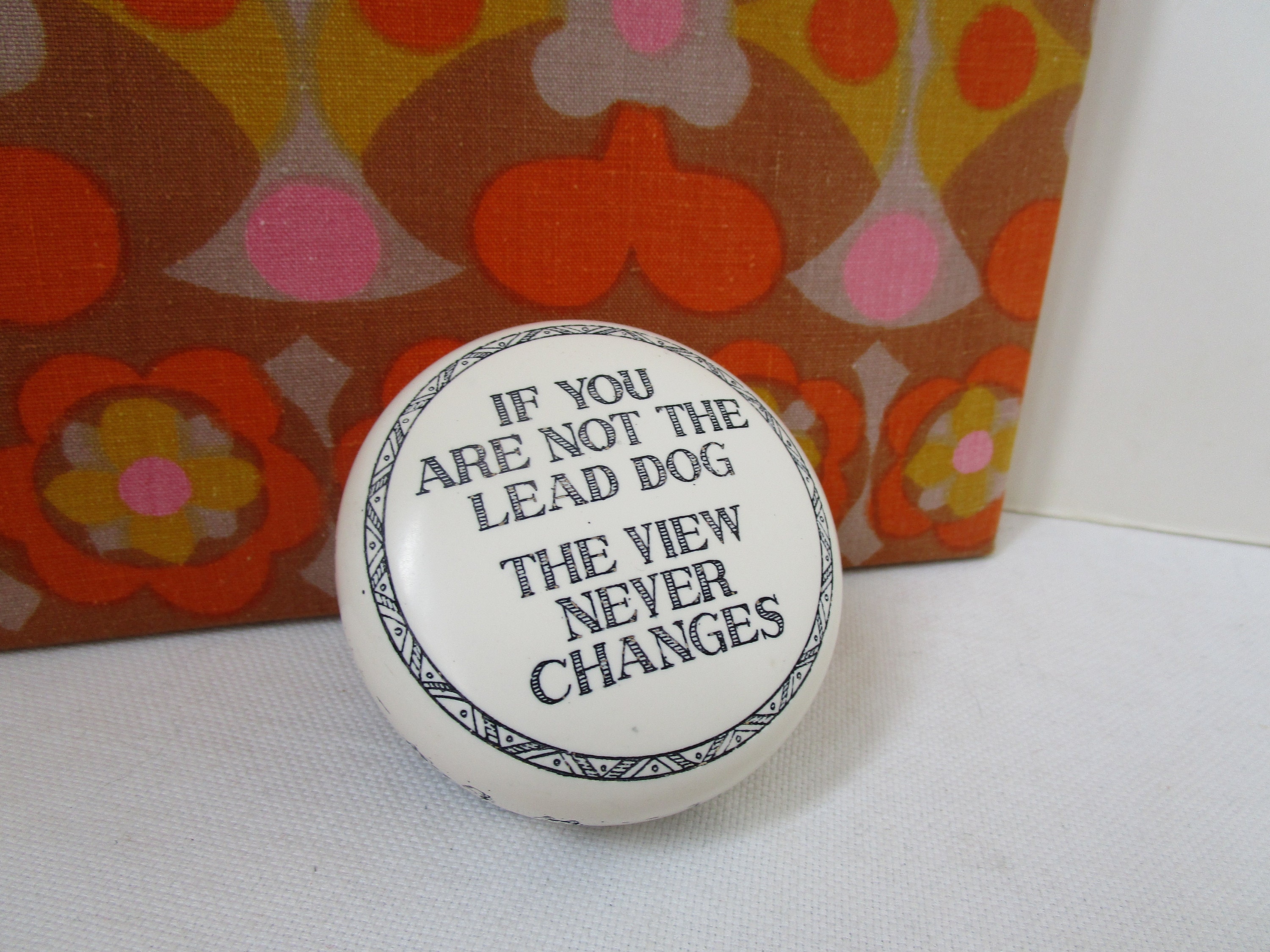 Novelty Vintage PAPERWEIGHT With INSPIRATIONAL Quote Office Etsy UK