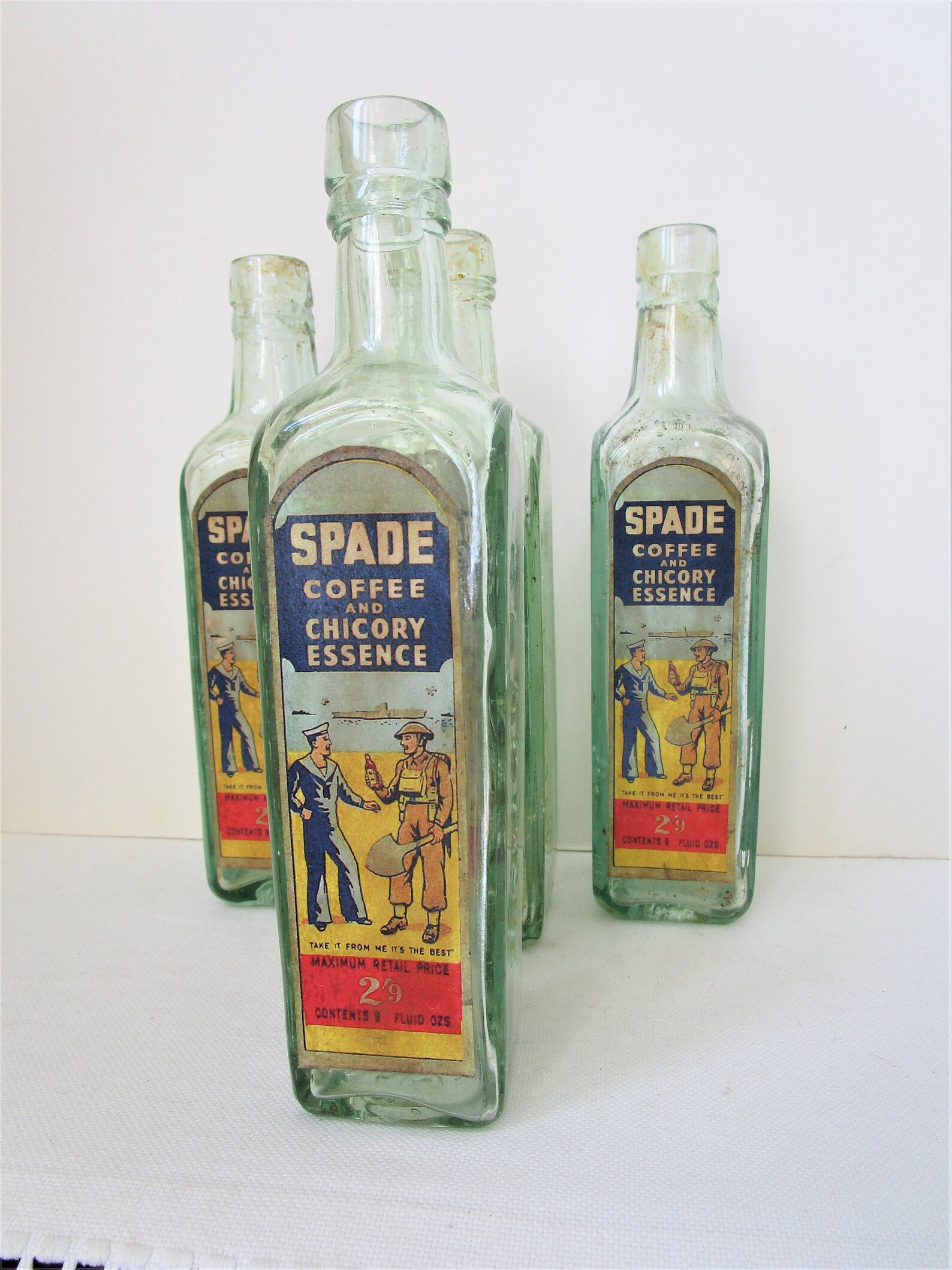 SPADE Coffee & Chicory Essence Vintage Glass Bottle Etsy