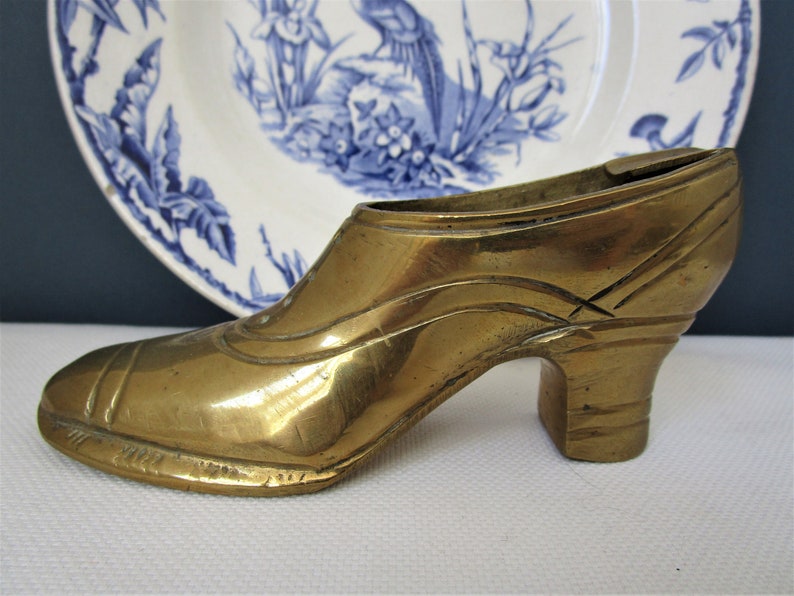 ONE Vintage Brass SHOE Ashtray VICTORIAN Shoe Brass Shoe - Etsy UK
