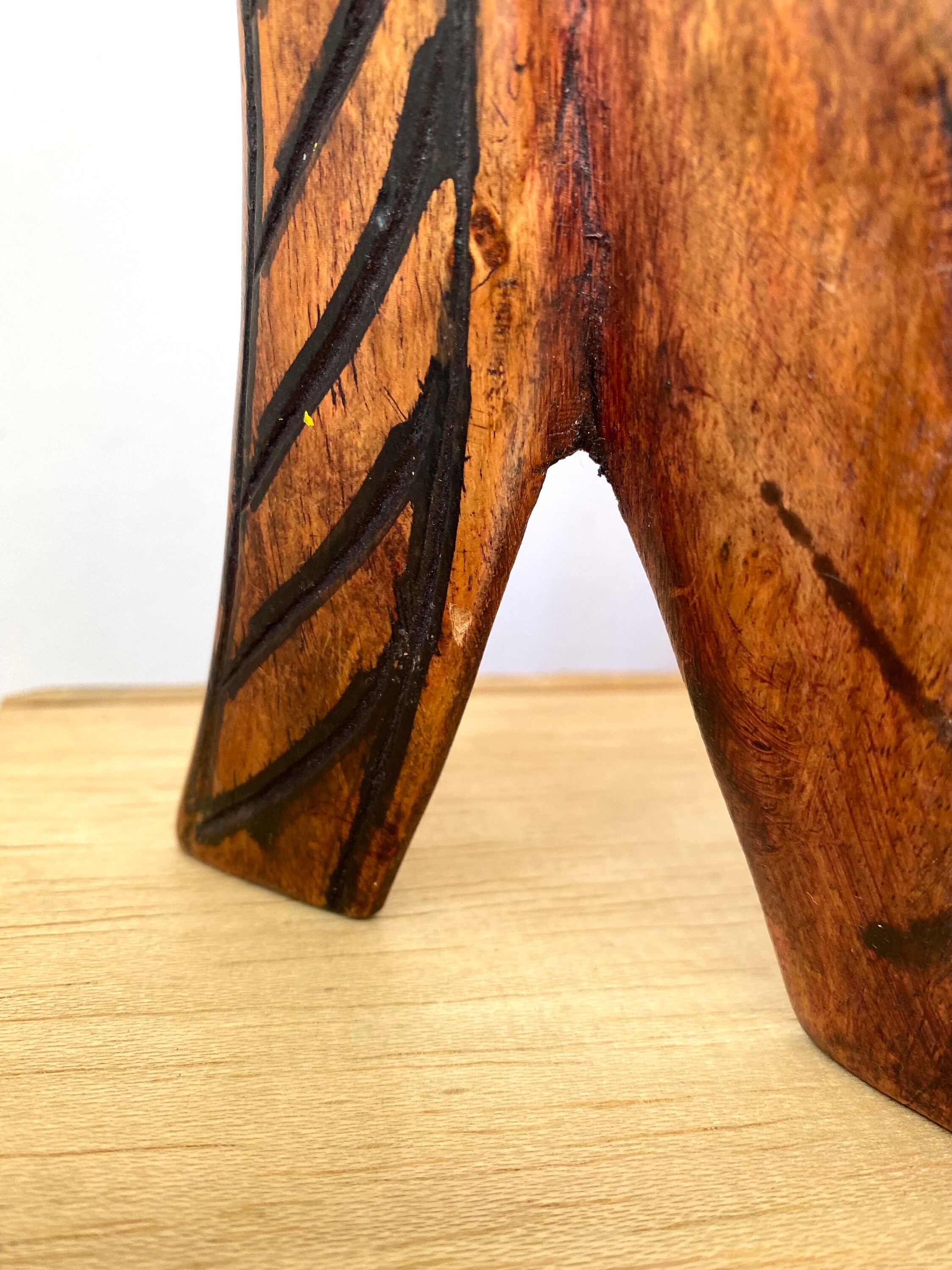 Vintage AFRICAN Inlaid Hand Carved TRIBAL Mask Wood & Bone