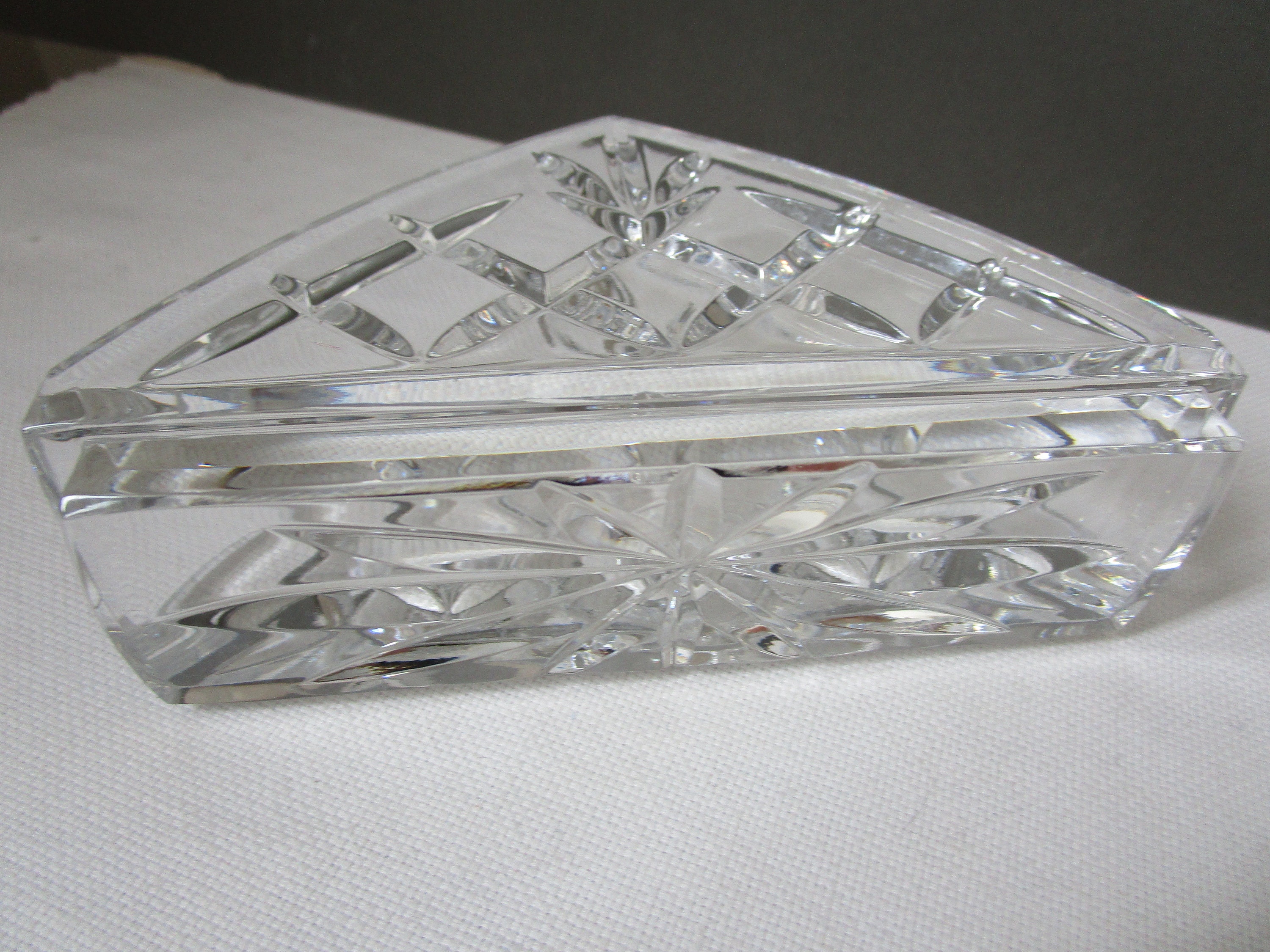 Cut Glass NAPKIN HOLDER Vintage Glass Retro Glass Glass Etsy