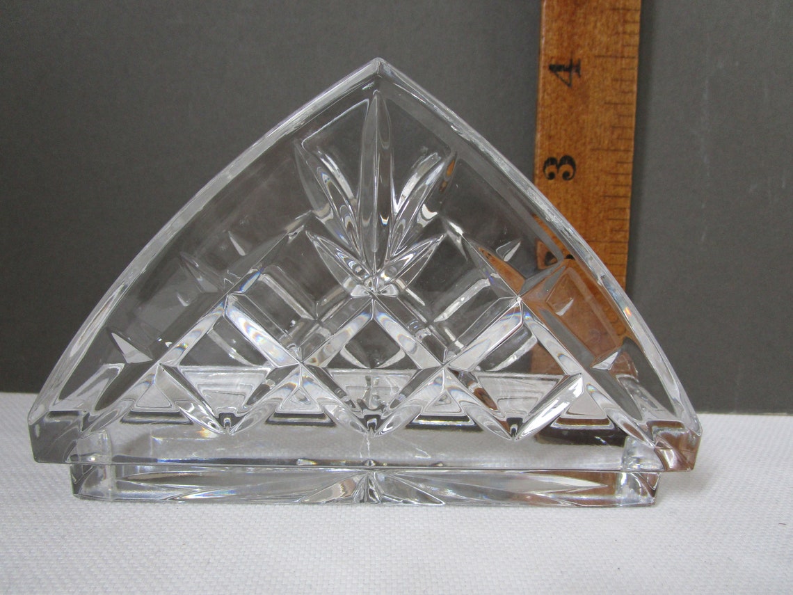 Cut Glass NAPKIN HOLDER Vintage Glass Retro Glass Glass Etsy