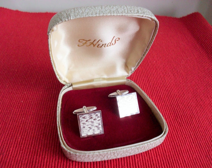 Retro SILVER Cufflinks in Original F Hinds Jewellery Box - Etsy UK