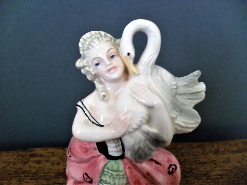 Retro ITALIAN Figurine TOSCA Italy Figurine Lady With Bird Etsy UK