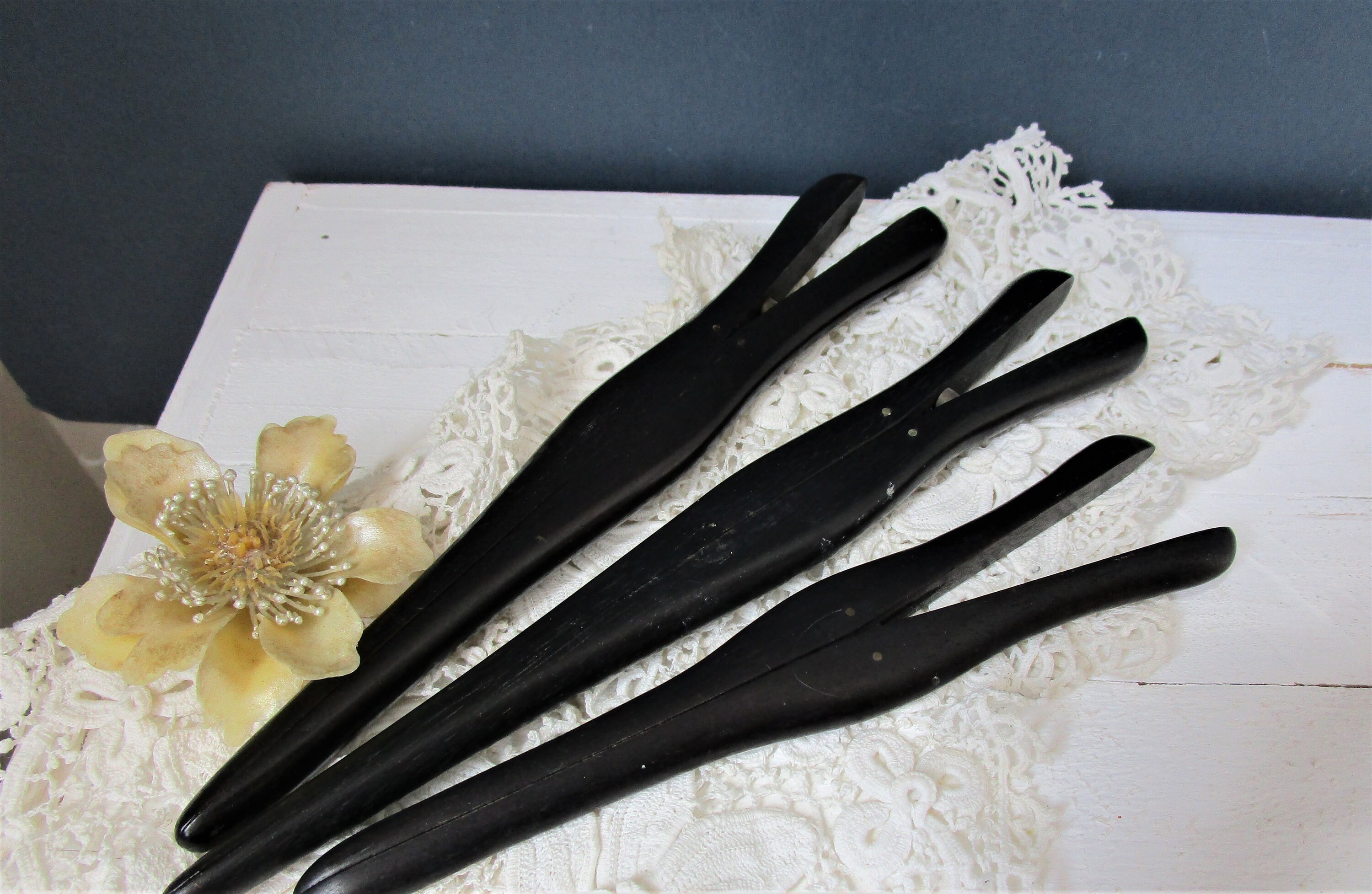 victorian-edwardian-real-ebony-glove-stretchers-three-pairs-etsy-uk