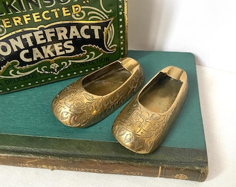 Vintage - Brass, Indian, Shoe/ Slipper Shaped Ashtrays, Trinket