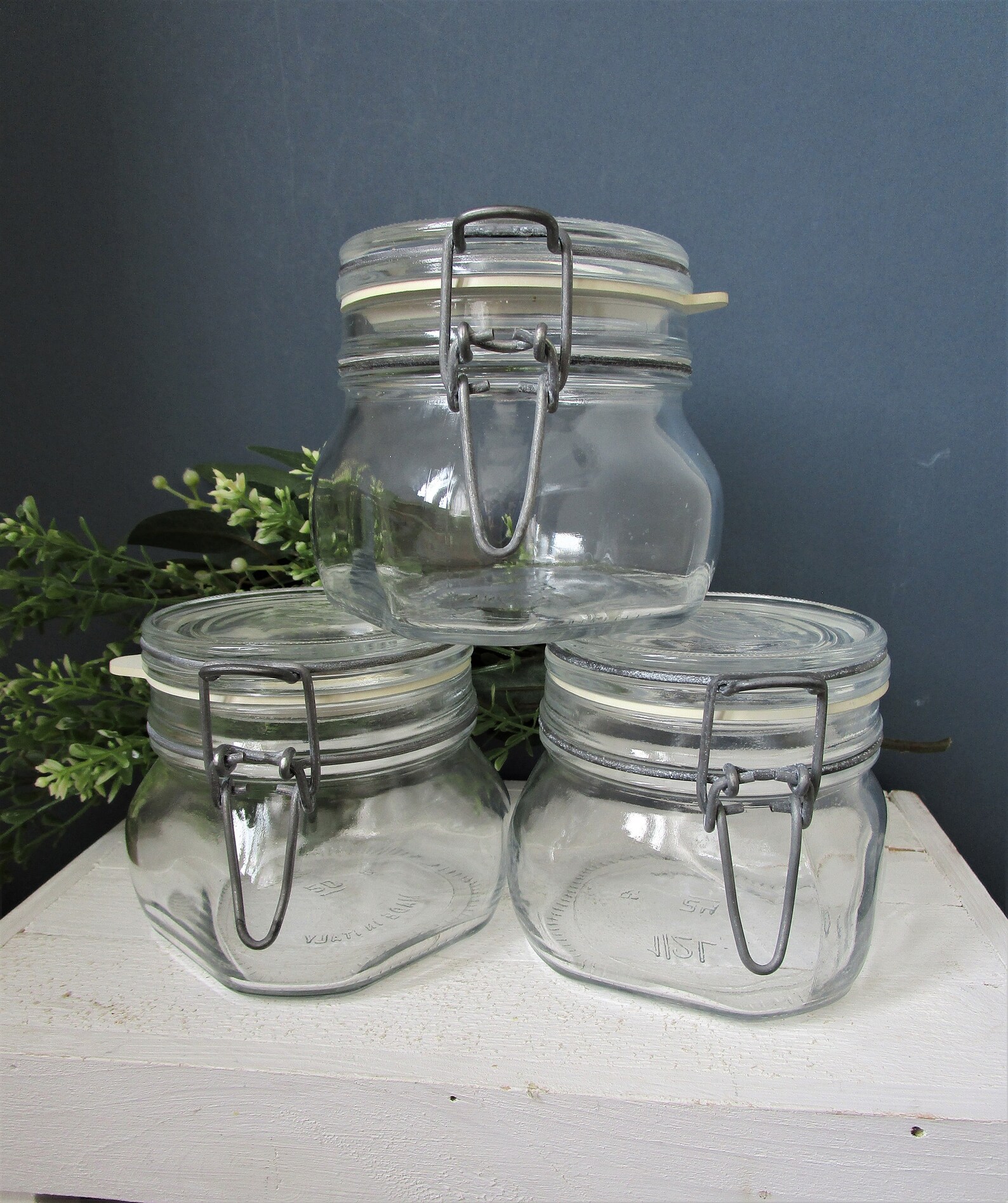 ONE Vintage ITALIAN FIDO Glass Storage Jar 1/2 Litre Size With Etsy