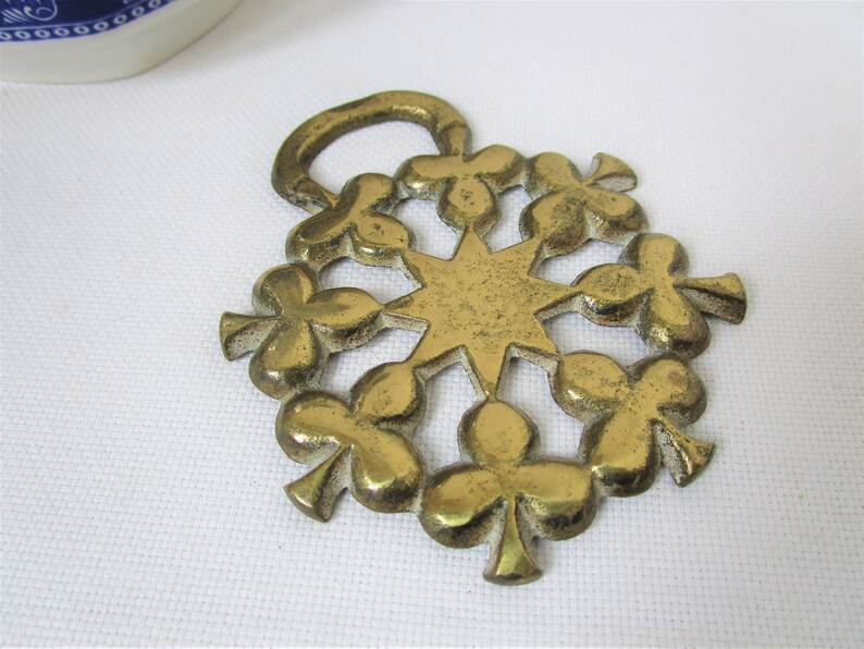 Antique Horse Brass STAR & CLUBS Decorative Ornament Etsy UK
