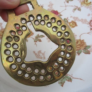 Antique Horse Brass BELL/Circles Decorative Ornament Collectible Brass Horse Decor Vintage Pub Decor Wall Hanging Plaque English ShireHorse