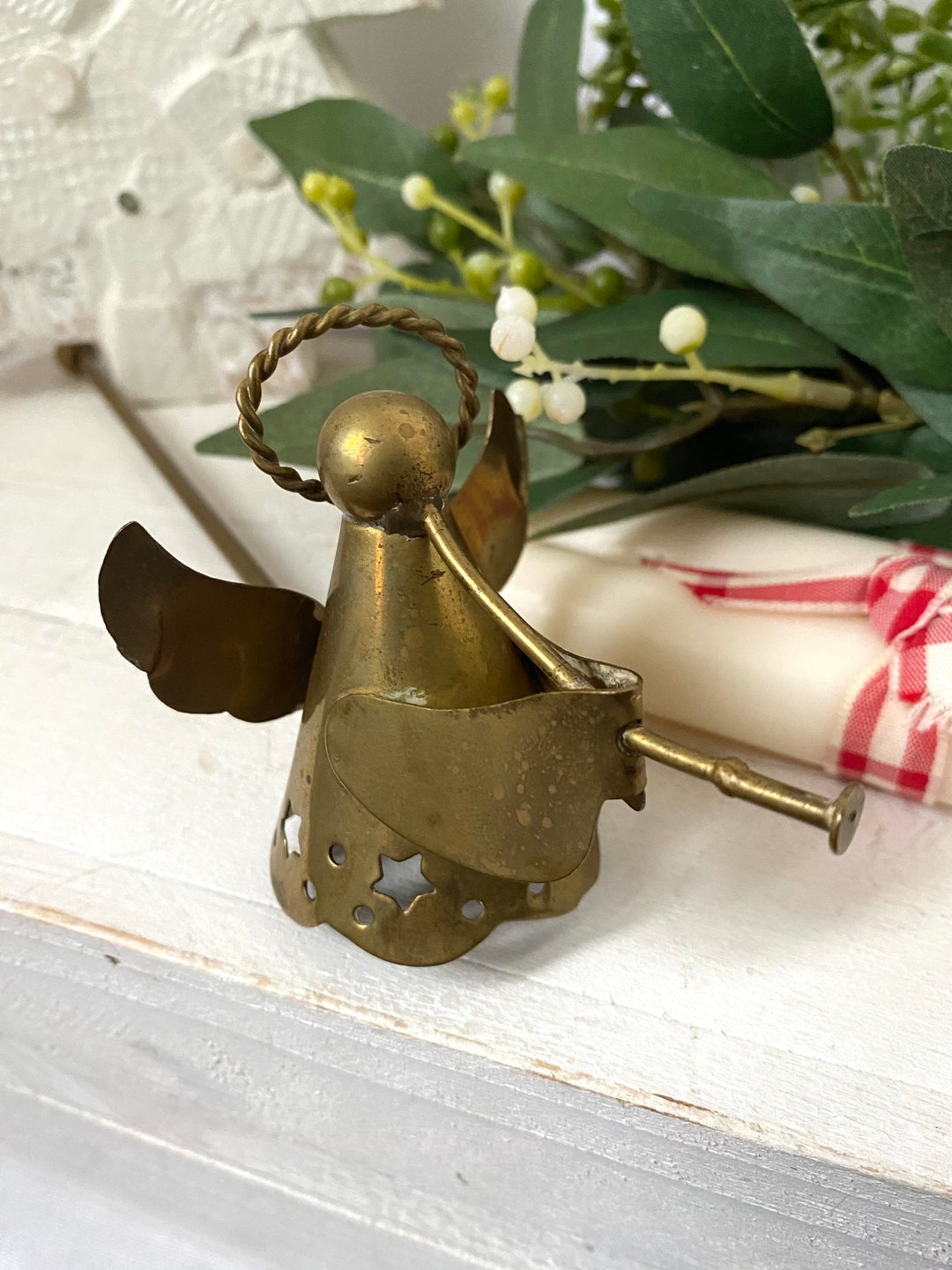 Vintage BRASS ANGEL Candle Snuffer Vintage Christmas Decor Etsy UK