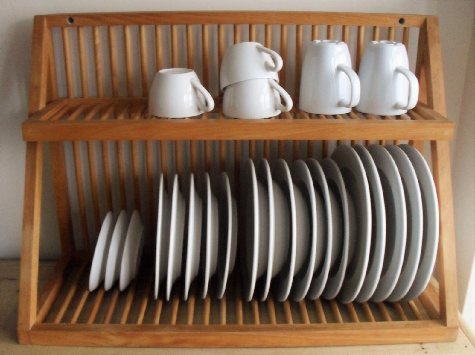 RESERVED FOR A.Oak Plate Rack Vintage Wooden Plate Storage Etsy