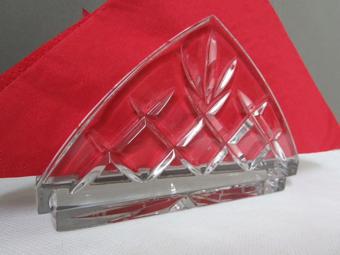 Cut Glass NAPKIN HOLDER Vintage Glass Retro Glass Glass Etsy