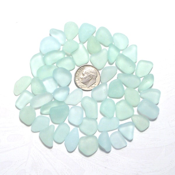 50 Tiny sized Jewelry Quality Sea Foam Mix Genuine Sea Beach Glass - JQSF-T