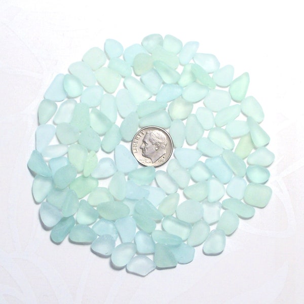 100 Teeni size Jewelry Quality Sea Foam Mix Genuine Sea Beach Glass - JQSF-tee
