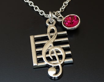 Sheet Music Necklace, Sheet Music Charm, Sheet Music Pendant, Sheet Music Jewelry, Music Note Necklace, Music Note Charm, Music Necklace