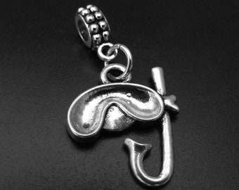 Swimming Fin Charm Diver Fin Dangle Charm Diving Bracelet Diver Charm Diver Fin Charm fits European and Brand Bracelets Maritime