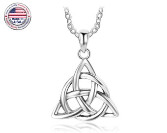 Celtic CHARMED Knotwork Triquetra Sterling Silver Jewelry C069