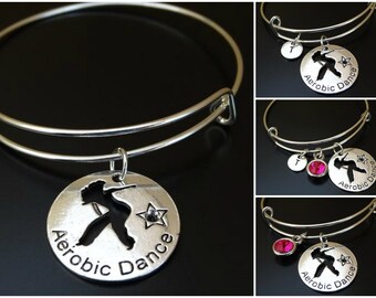 1 Lady gymnastics yoga gym charm dark silver tone stainless steel SP240
