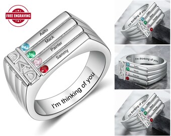 fathers birthstone ring