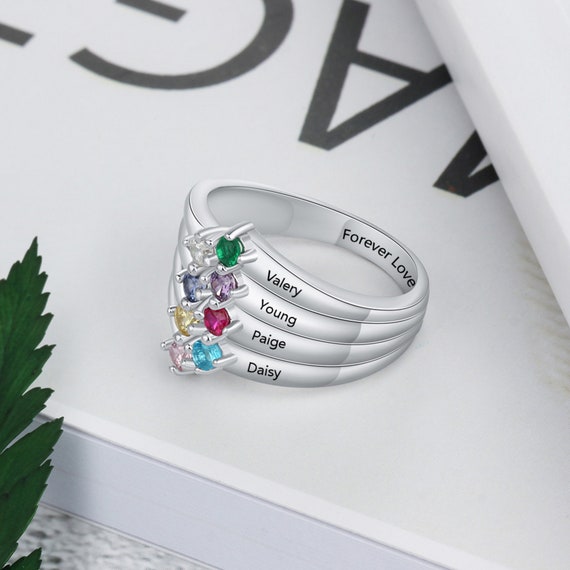 8 stone birthstone ring deals