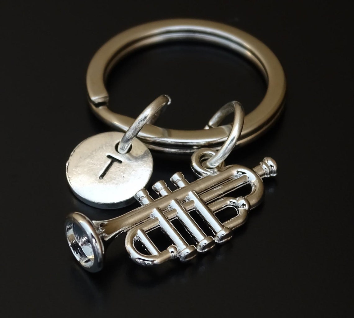 Trumpet Keychain Trumpet Charm Trumpet Pendant Trumpet Etsy