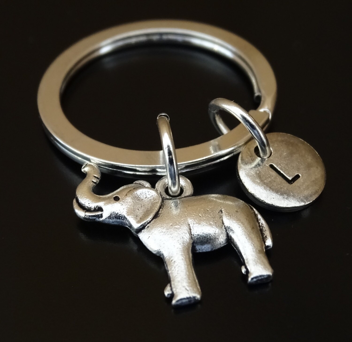 Elephant Keychain Custom Keychain Custom Key Ring Elephant Etsy