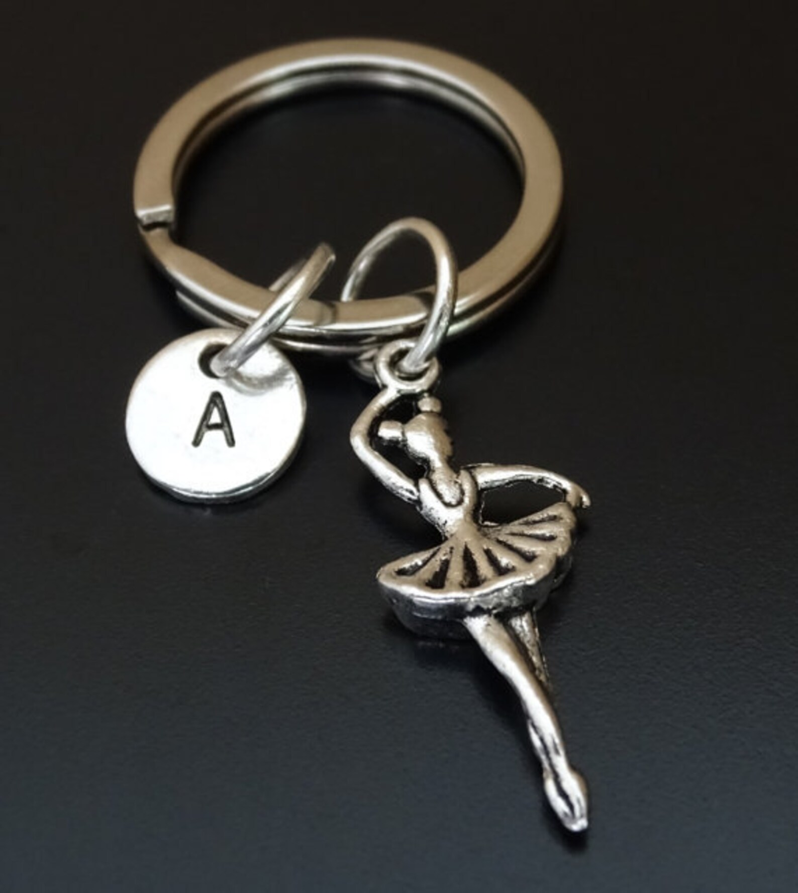 ballerina keychain, ballerina key chain, ballerina charm, ballerina pendant, ballerina jewelry, ballerina gift, ballet keychain,