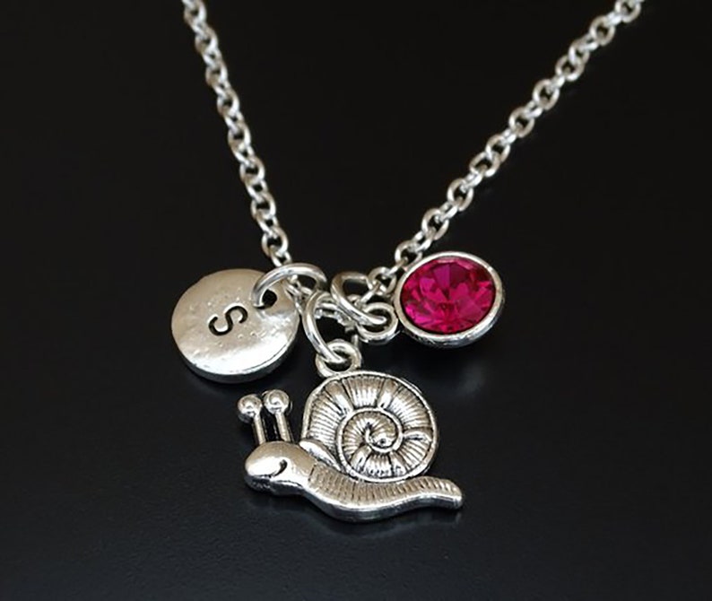Snail Necklace Sterling Silver Snail Necklace Snail Charm Etsy