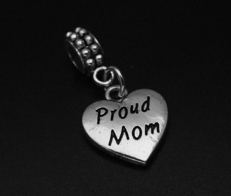 Mom to Be Proud Mom Charm Bracelet Proud Mom Charm fits European and Brand Bracelets Proud Mom Dangle Charm Proud Mom Dangling Charm
