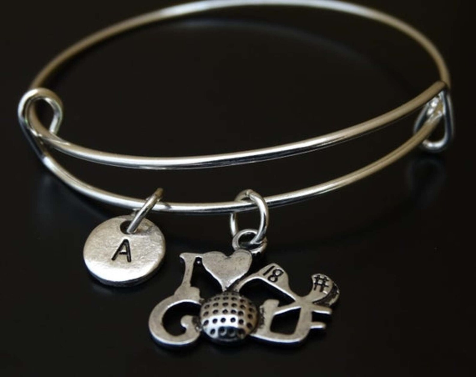 I love Golf Bracelet Golf Charm Golf Pendant Golf Etsy