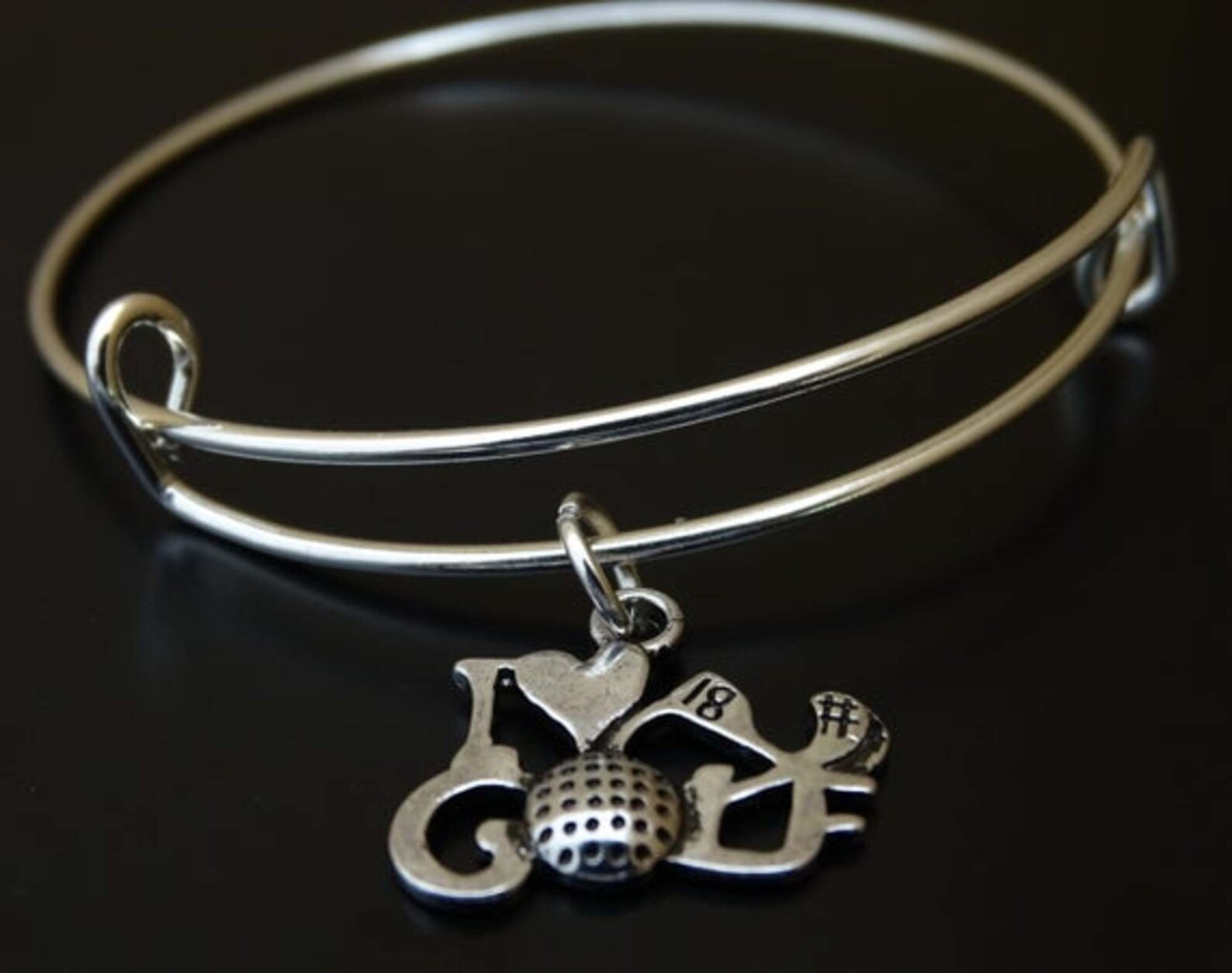I love Golf Bracelet Golf Charm Golf Pendant Golf Etsy