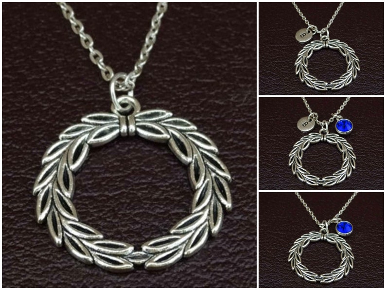 Laurel Wreath Necklace Laurel Wreath Charm Laurel Wreath Etsy