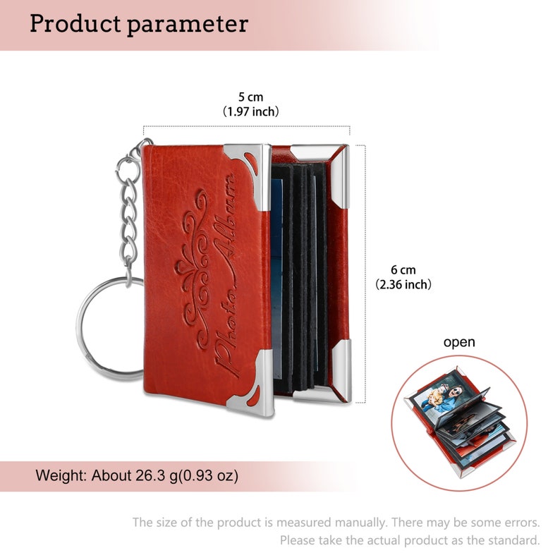 Personalized Mini Photo Album Keychain 5 or 10 Photos Small Etsy