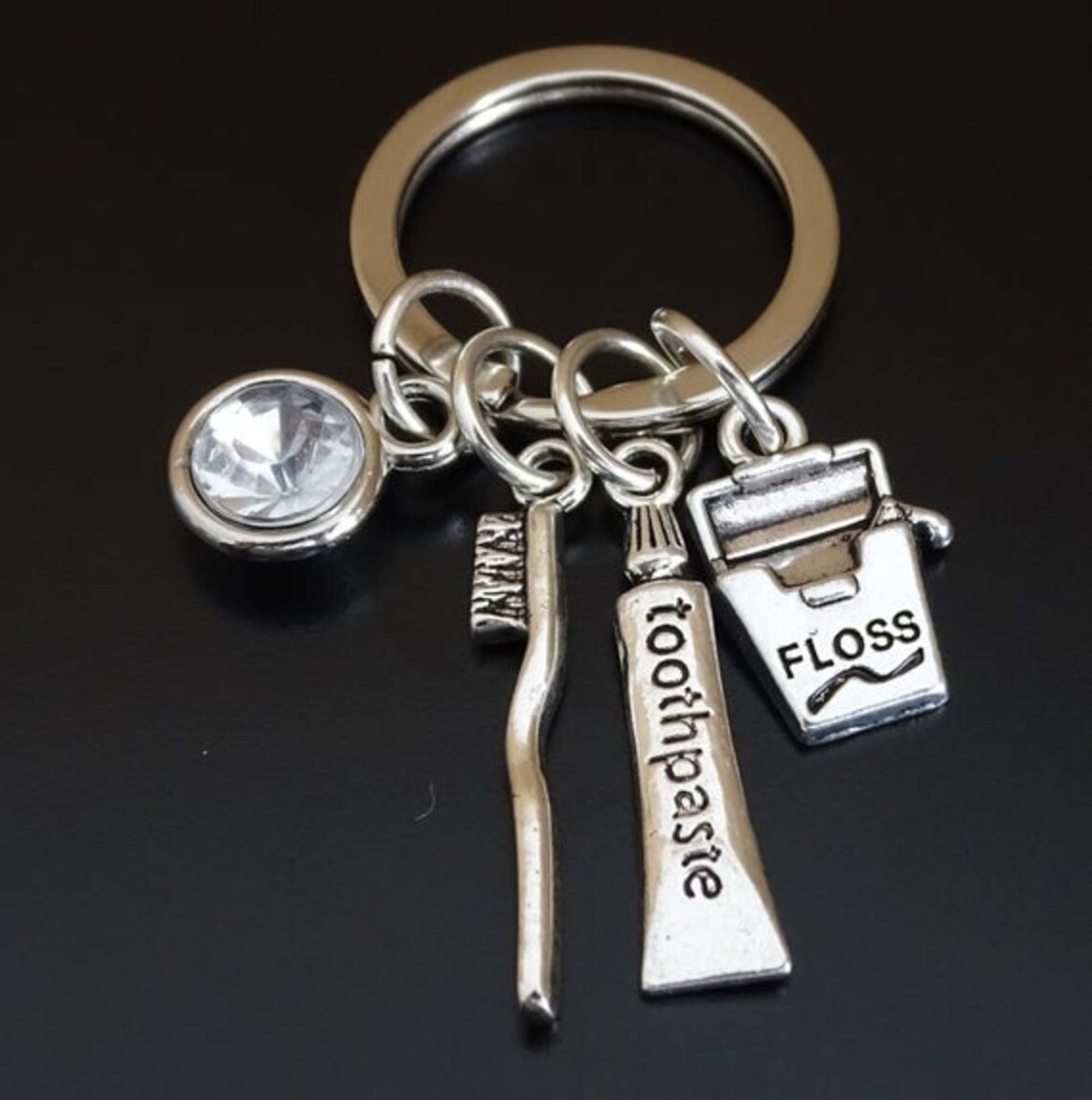 Dental Hygienist Keychain Dental Keychain Dentist Keychain Etsy