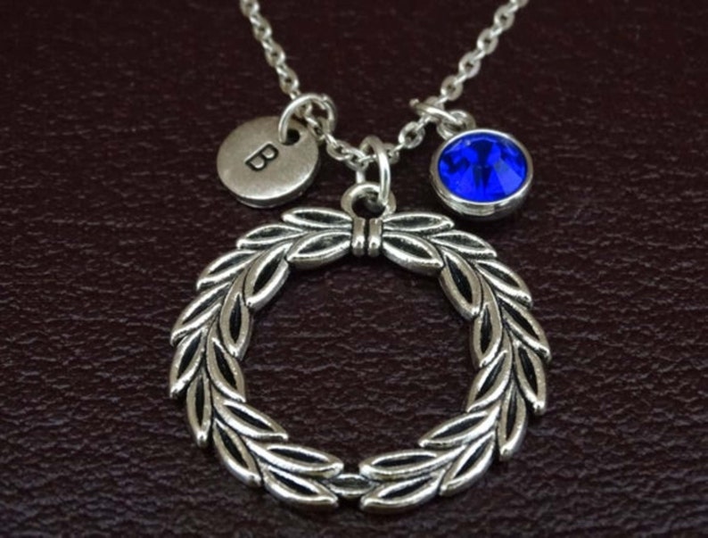 Laurel Wreath Necklace Laurel Wreath Charm Laurel Wreath Etsy