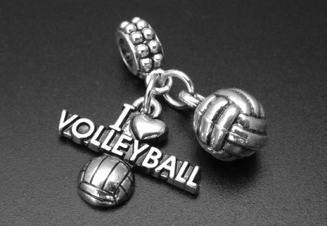 Volleyball Charm Fits European and Brand Bracelets Etsy