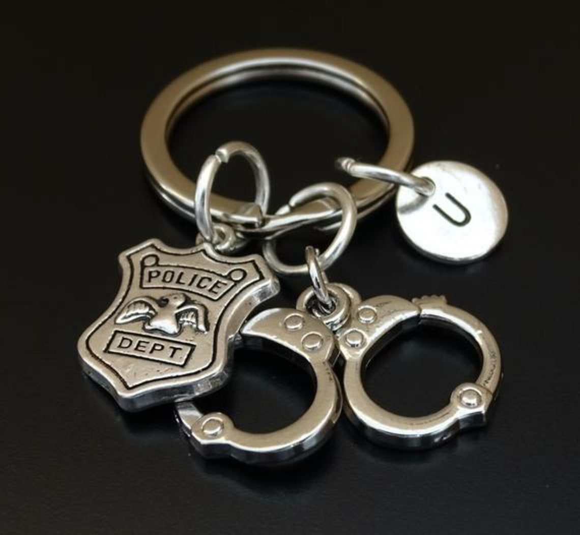 Police Keychain Police Pendant Police Charm Police Key Etsy