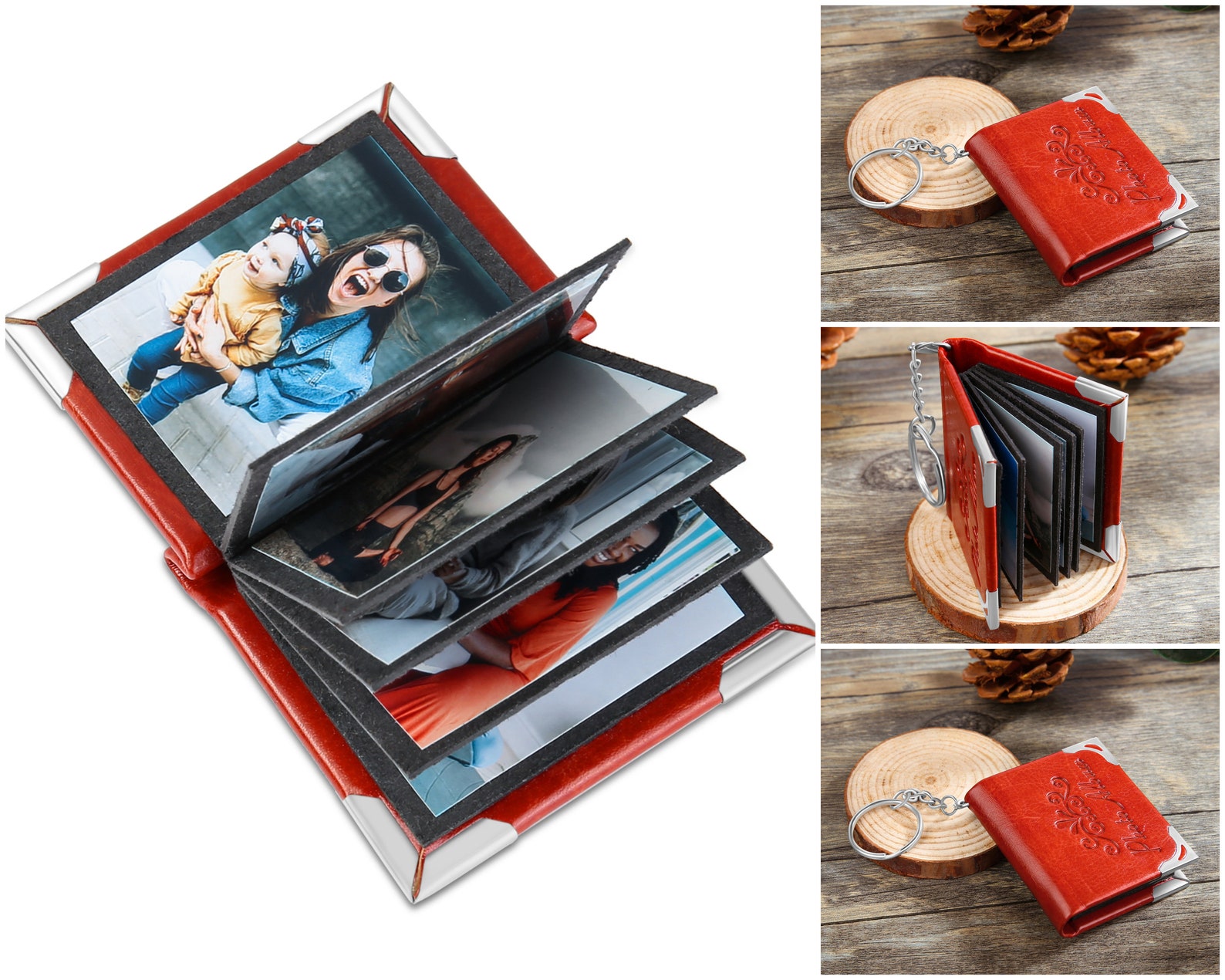Personalized Mini Photo Album Keychain 5 or 10 Photos Small Etsy