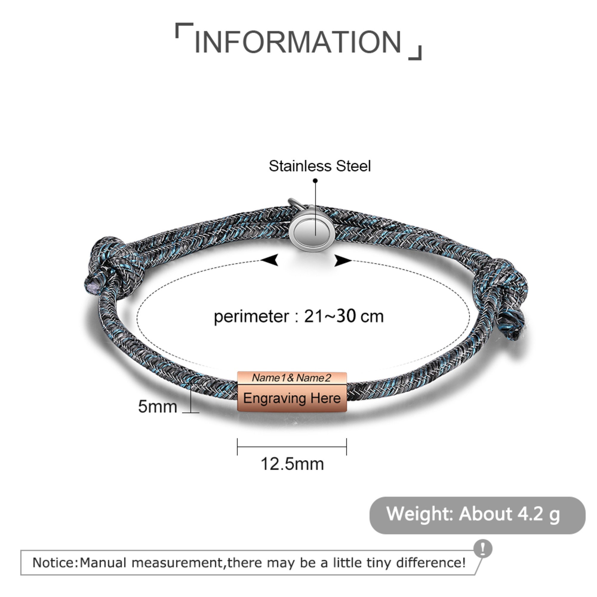 Engraved magnetic couple bracelets discount