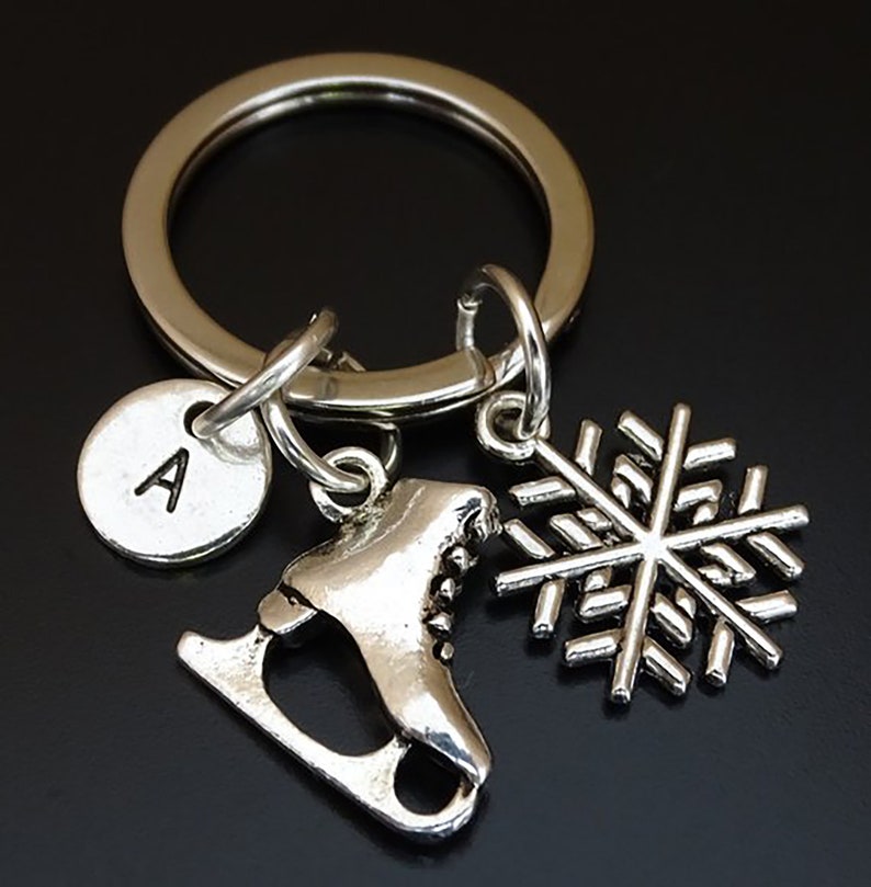 Ice Skating Keychain Ice Skating Key Chain Figure Skating Etsy