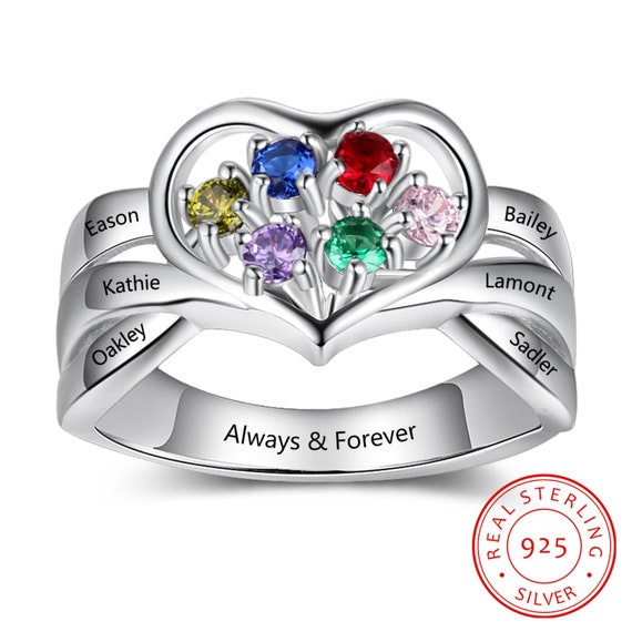 Six stone mothers best sale ring